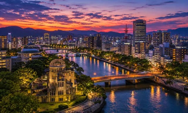 Hiroshima at dusk